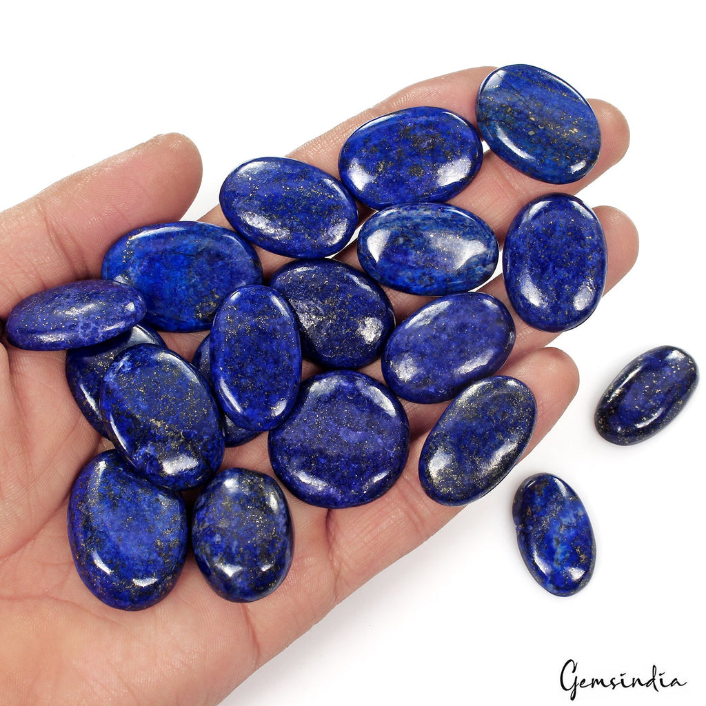 590 Ct/19 Pcs Natural Blue Lapis Lazuli Gold Flecks Mix Cab Loose Wholesale Gems