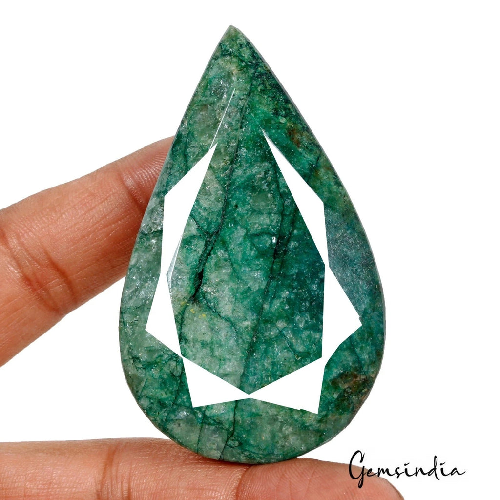 440 Ct Natural Green Brazilian Emerald Pear Cut Faceted Earth Mined Huge Gems