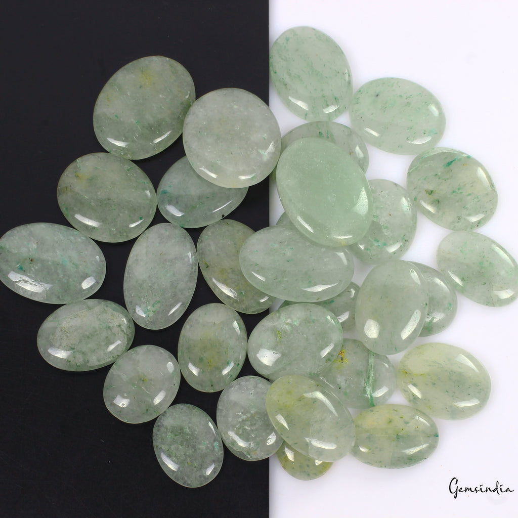 Natural Green Aventurine Oval Cabochon Loose 21-40mm Untreated Gemstones~1280 Ct