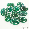 640 Cts/11 Pcs Natural Brazilian Green Emerald Oval Cut Loose Gems For Jewelry