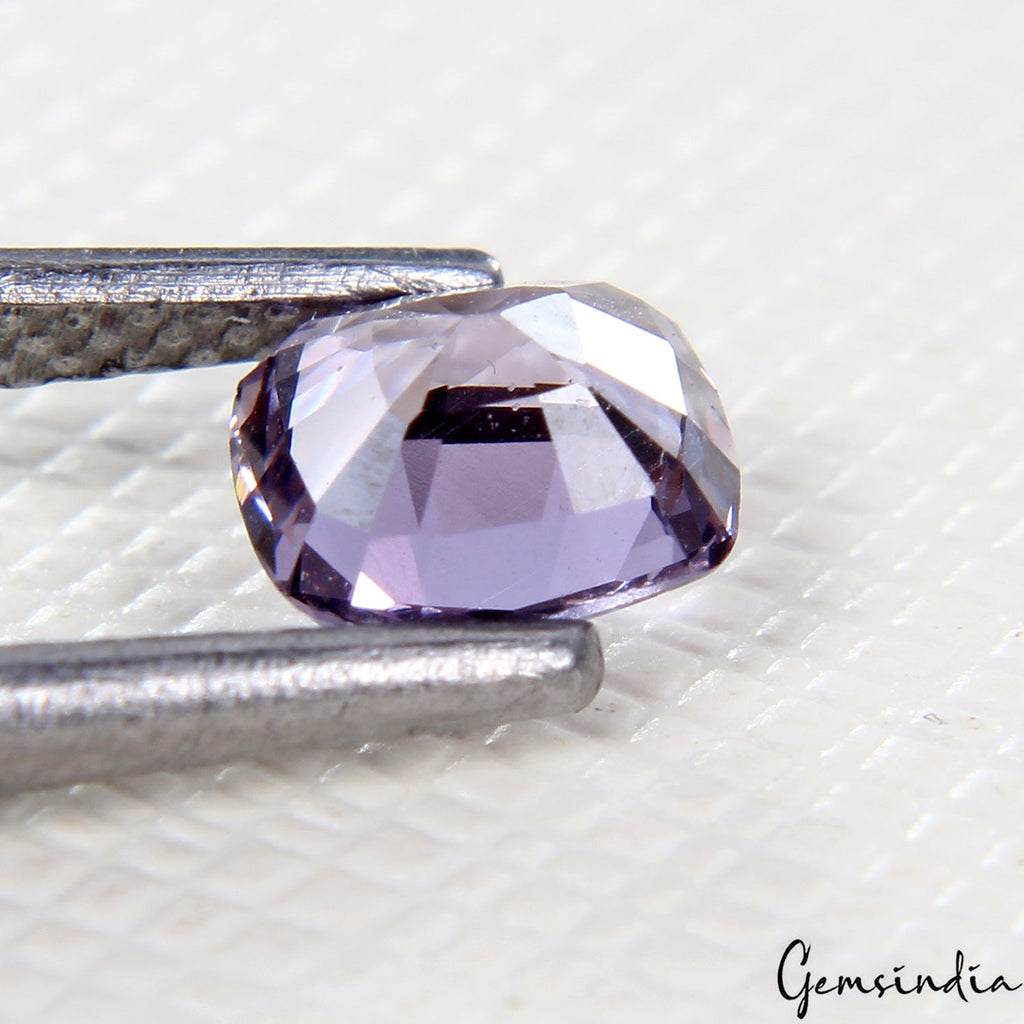 0.60 Ct. 6x5mm Natural Purple Spinel Cushion Cut- Unheated Ceylon Loose Gemstone