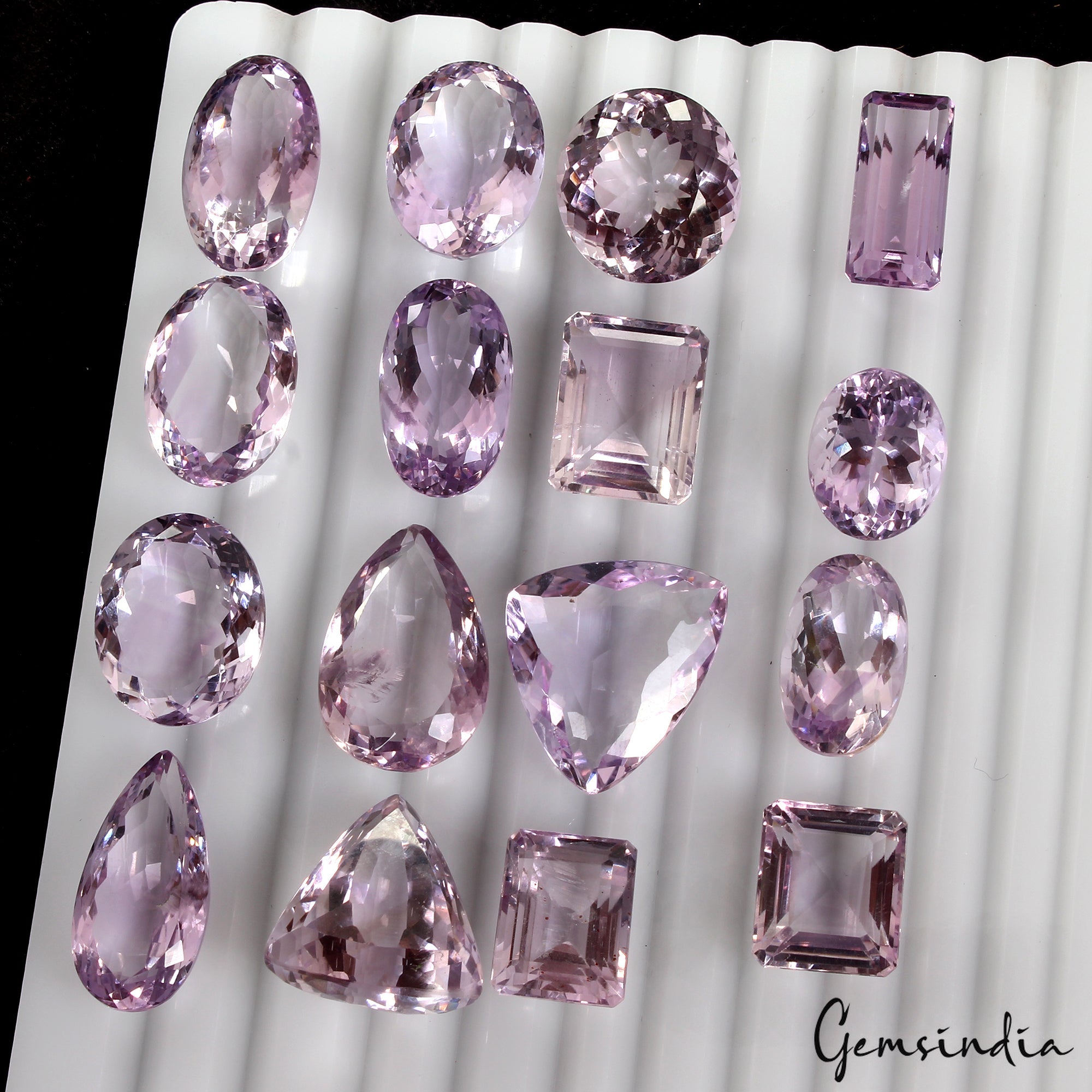 Natural 217.70 Ct Lavender Amethyst Mix Cut Loose Certified Gemstones 16 Pcs Lot