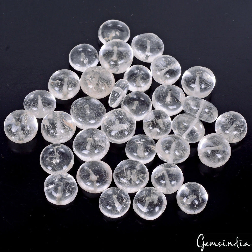 360 Ct Natural Untreated Crystal Quartz Loose Bead Gems Lot 32 Pc For Jewelry