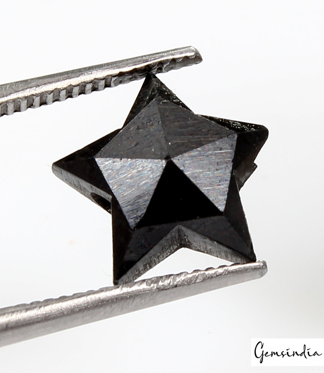 2.2 Carats 100% Natural Polished Star Shape Loose Earth Mined Black Diamond~10mm