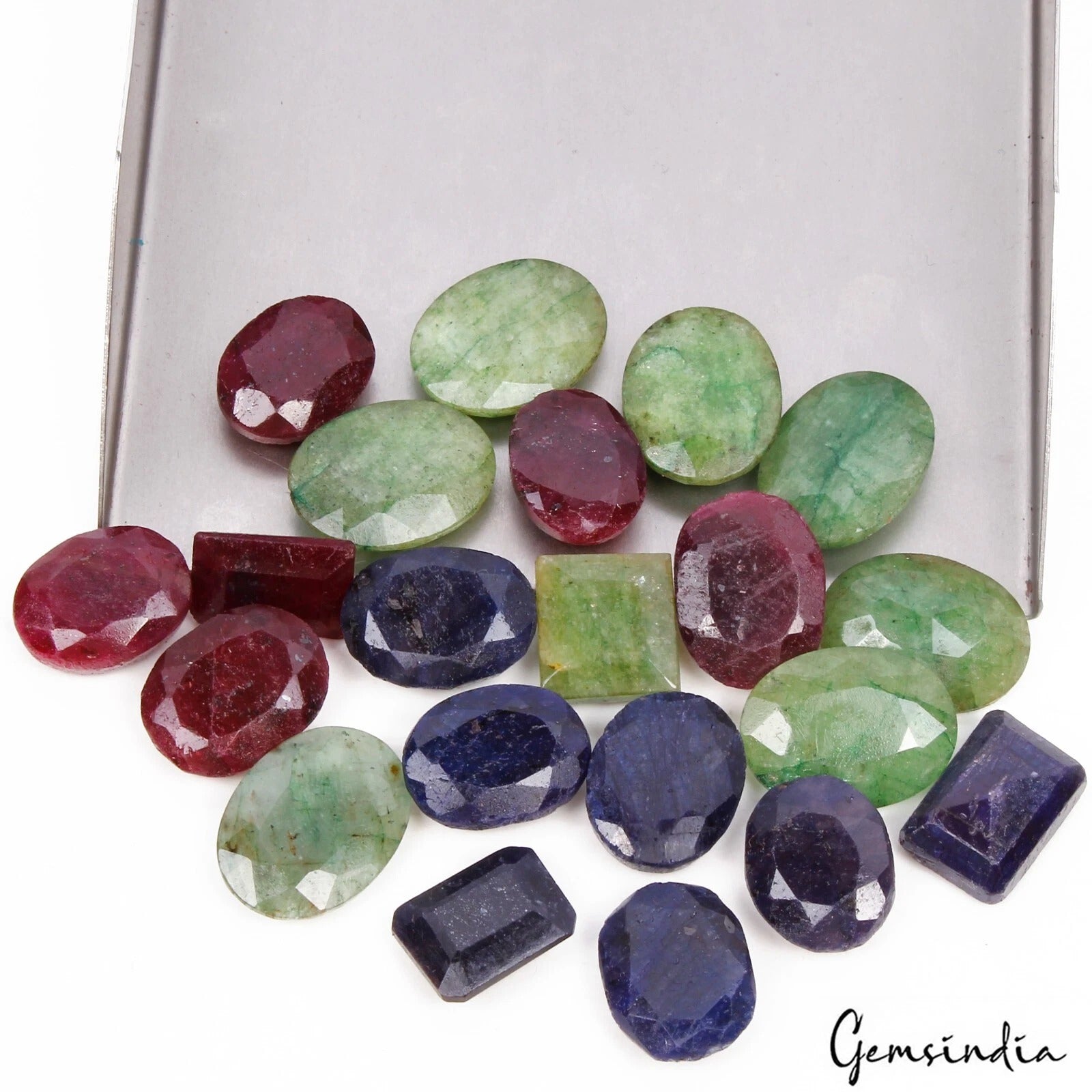 Ruby Lot, Loose Gemstone, Oval & Octagon Cut, Color Enhanced — 21 Pieces, 14mm to 20mm, 310 Ct