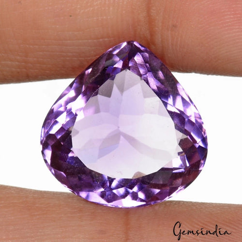 Amethyst Loose Gemstone, Untreated, Purple — 19 x 18 x 10mm, 21.00 Ct