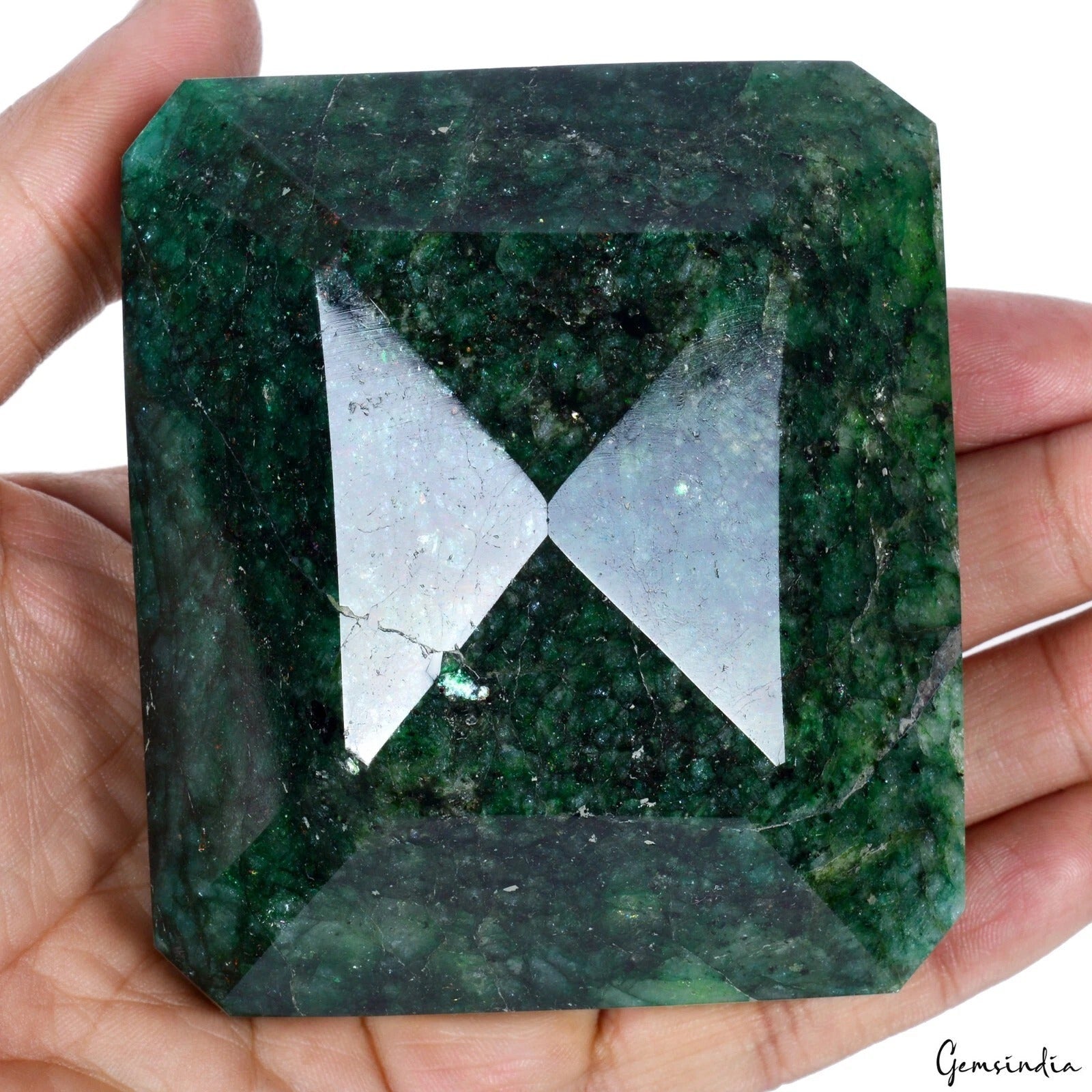 575 Gram Natural Green Emerald Octagon Faceted Cut Earth Mined Loose Gemstone