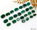 Emerald Lot, Loose Gemstone, Color Enhanced, Green — 25 Pieces, 13mm to 18mm, 247.20 Ct, Zambia
