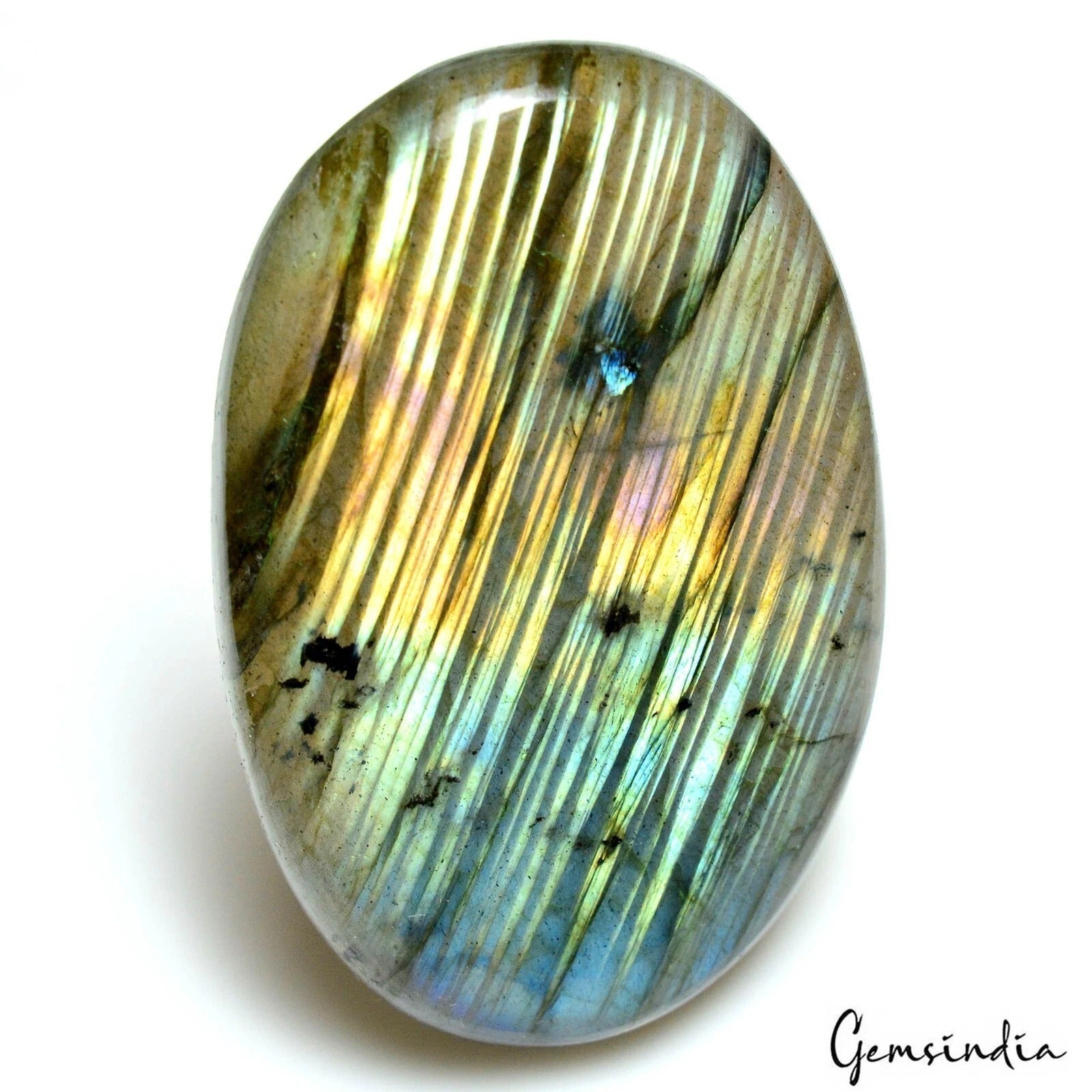 176.60Ct Natural Untreated Mult Color Labradorite Oval Cab Loose Gem For Pendant