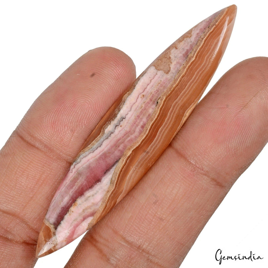 51.20 Ct Natural Untreated Rhodochrosite Marquise Cab Loose Gemstone For Jewelry