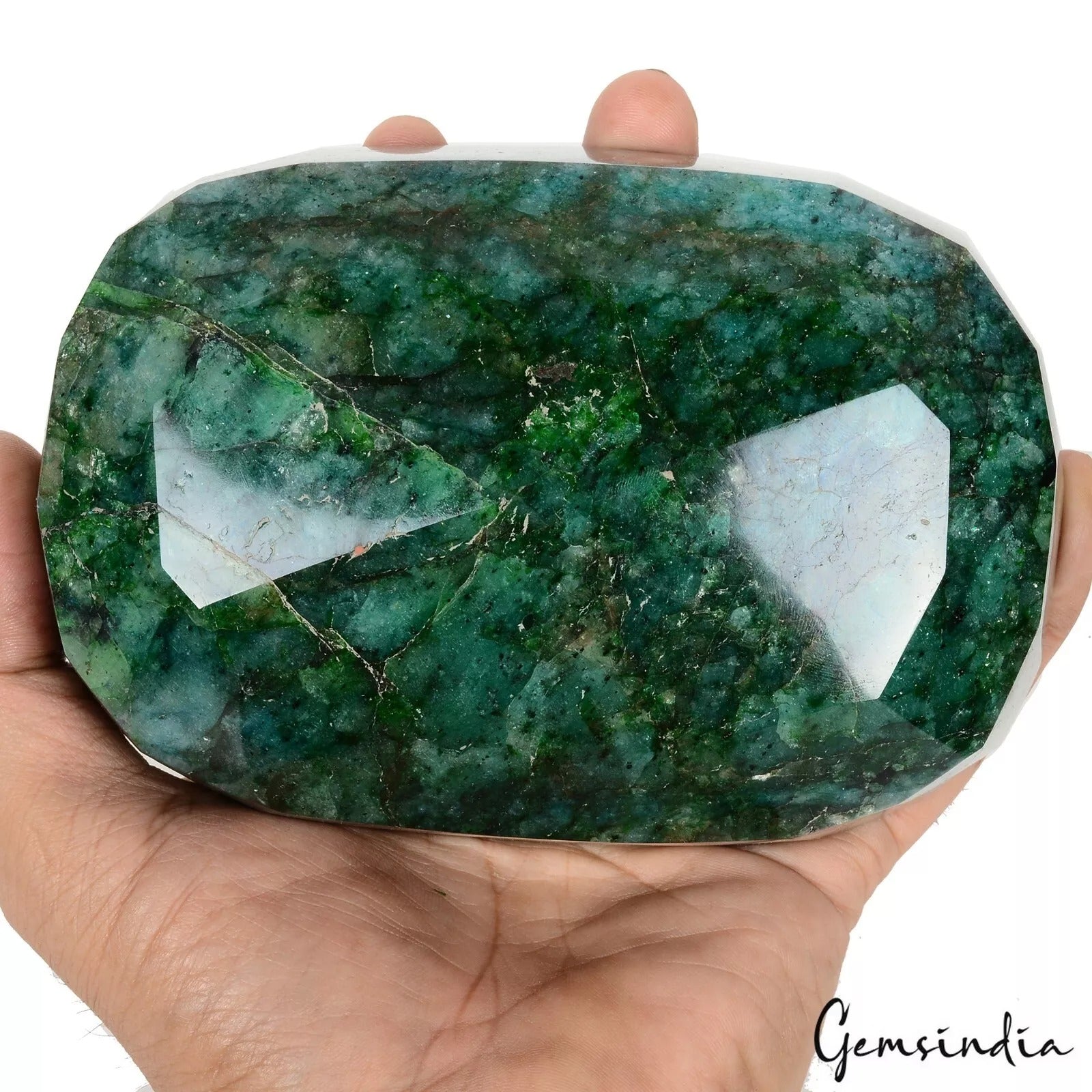 1.3 Kilo Natural Huge Green Emerald Oval Cut Earth-Mined Museum Grade Gemstone