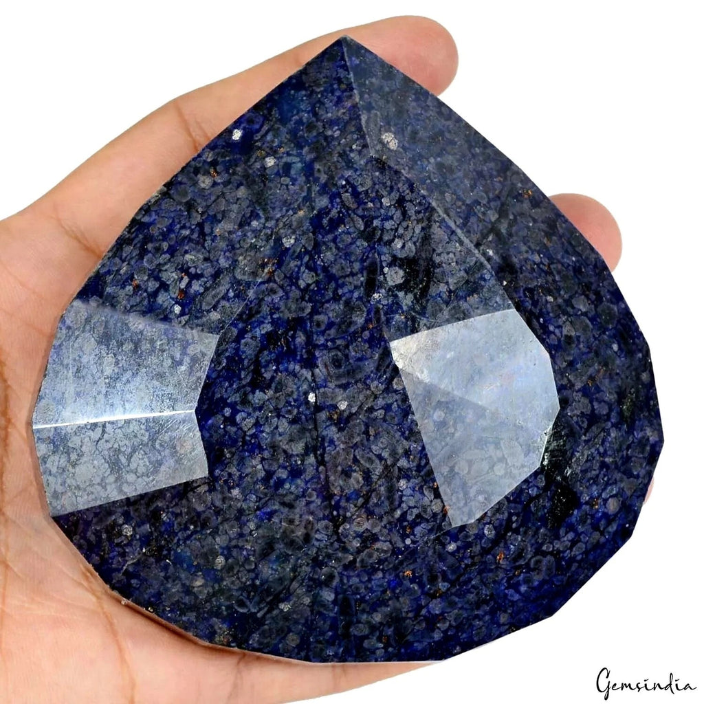 African Blue Sapphire Loose Gemstone, Color Enhanced — 98x99x37 mm, 3400 Ct, Africa