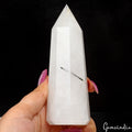 4.75 Inch Black Tourmaline Rutilated Quartz Obelisk Tower Crystal Point Healing