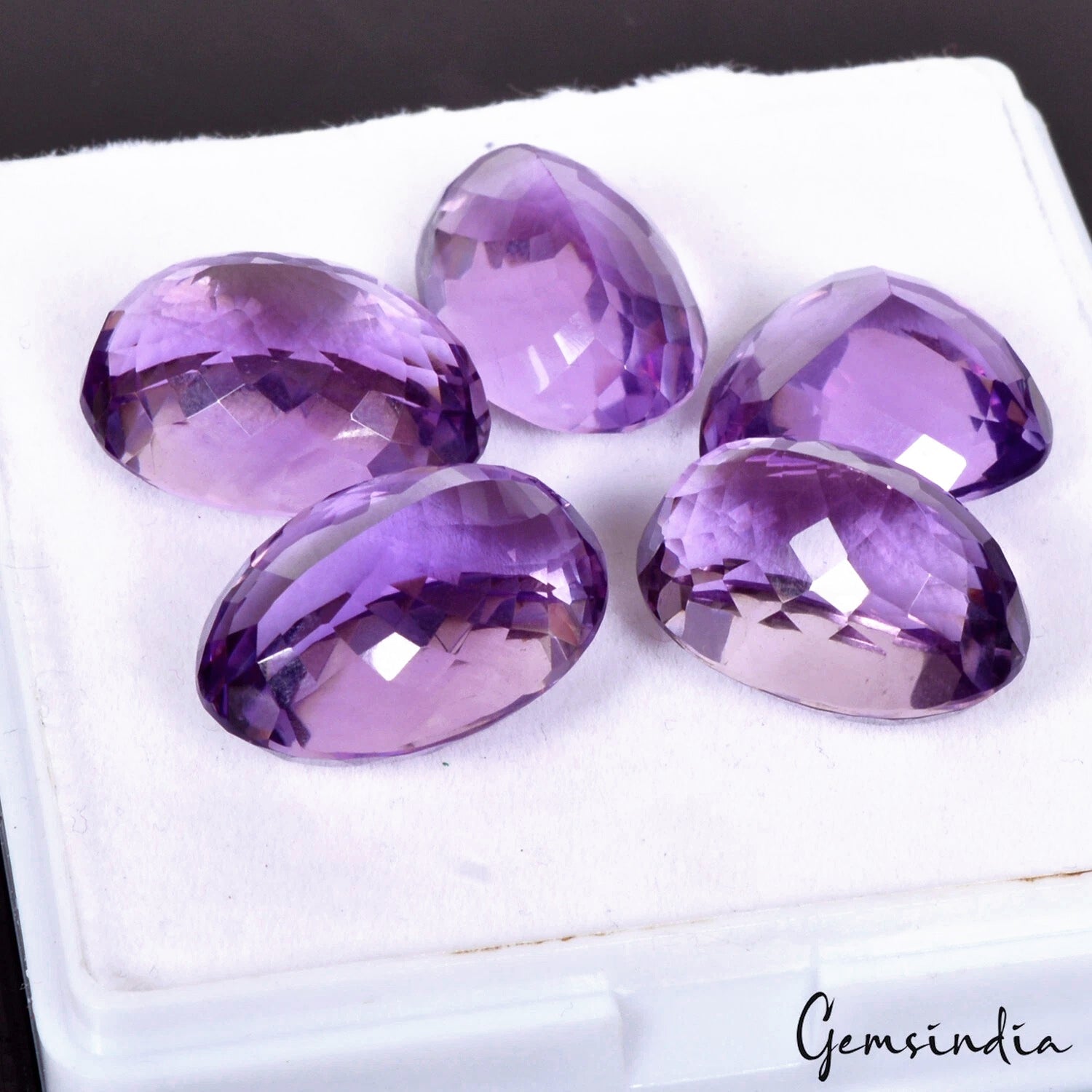 Certified 91.20 Cts/5 Pcs Natural Purple Amethyst Mix Cut Rare Gems For Jewelry