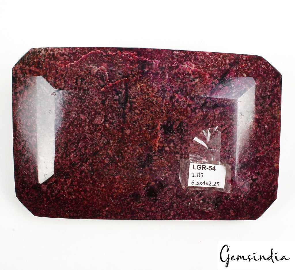 1.8 kilo Natural Huge Red Ruby Octagon Cut Earth Mined For Gallery Stone NM