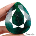 620 Cts Natural Brazilian Bottle Green Emerald Pear Faceted Cut Loose Hoge Gems