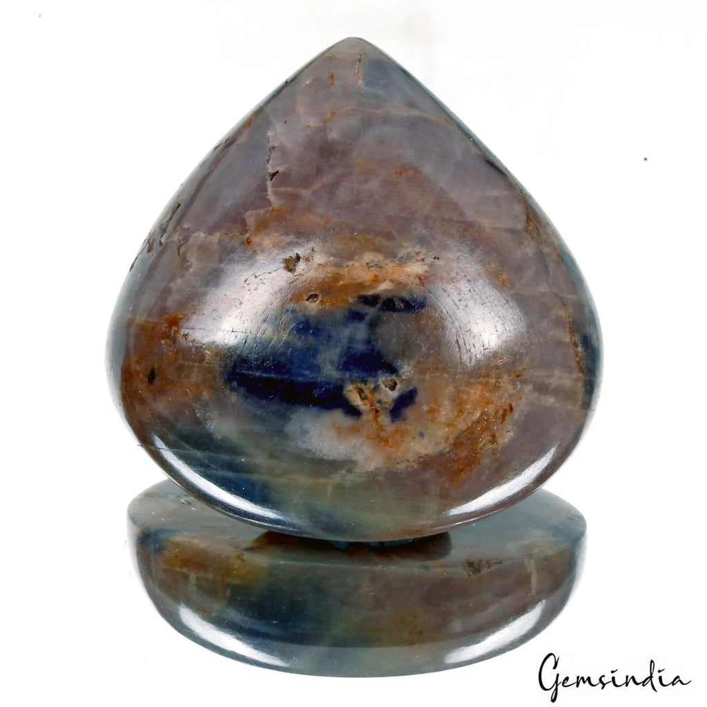 Certified 320 Cts Natural Bi-color Untreated Sapphire Pear Cab Earth Mined Gems