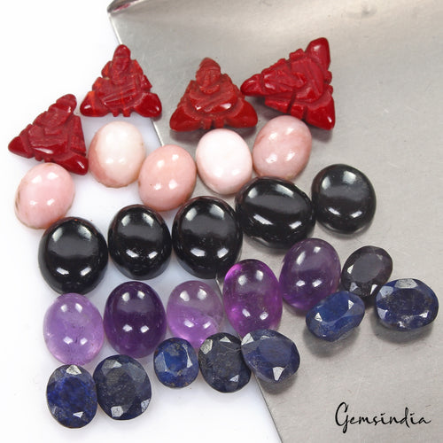 Amethyst Lot, Loose Gemstone, Untreated, Multi-Color — 27 Pieces, 9mm to 14mm, 90.00 Ct, Madagascar
