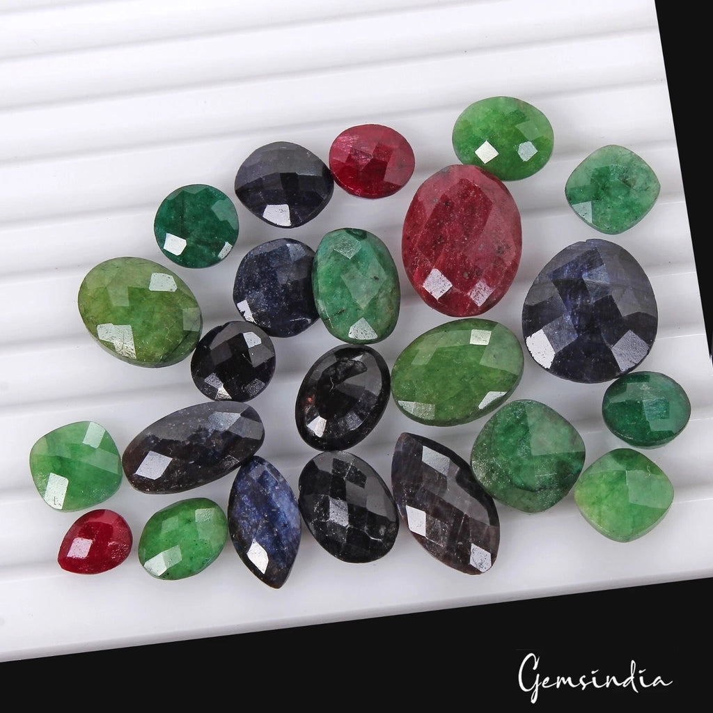 Ruby Lot, Loose Gemstone, Color Enhanced — 23 Pieces, 9mm to 18mm, 136.00 Ct