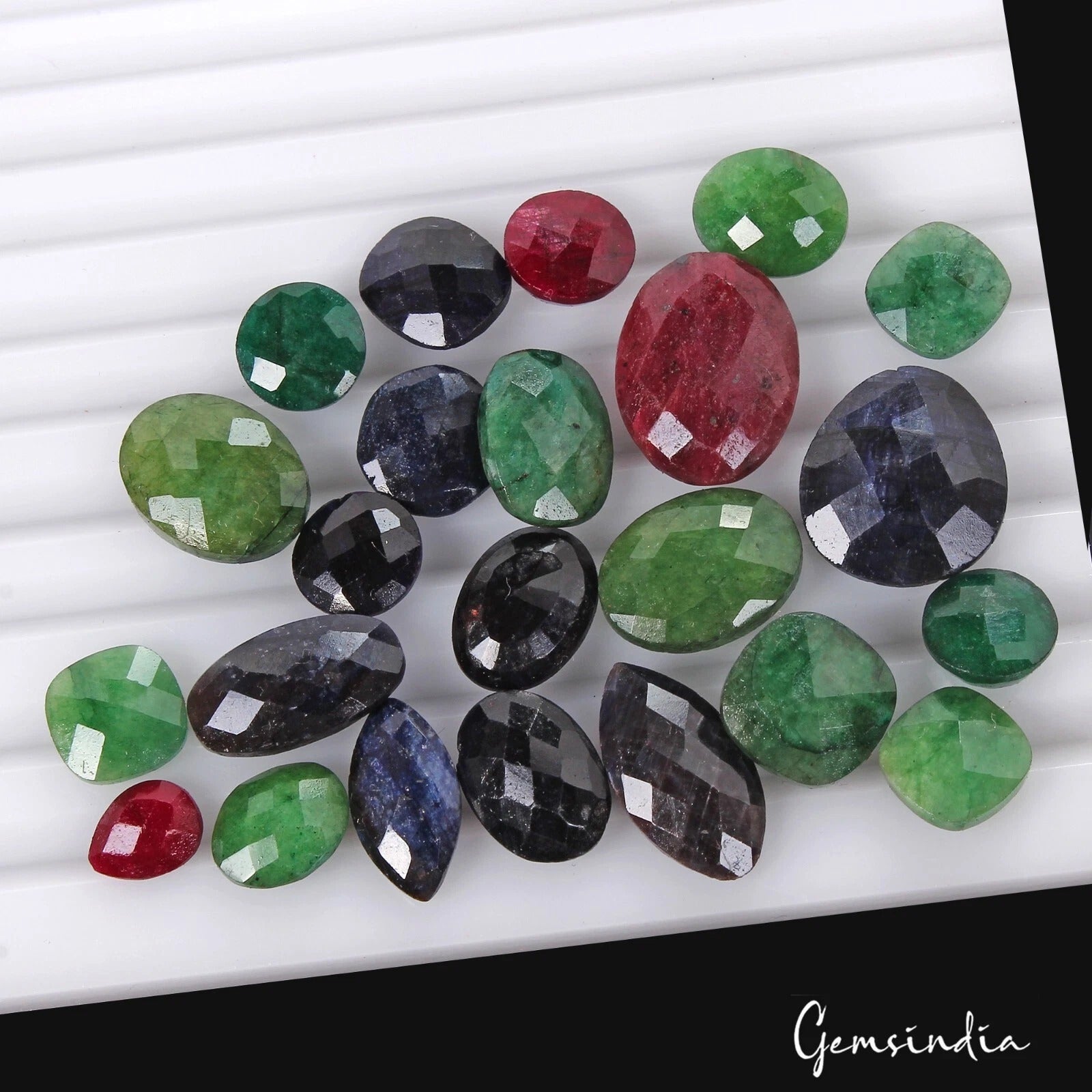 Ruby Lot, Loose Gemstone, Color Enhanced — 23 Pieces, 9mm to 18mm, 136.00 Ct
