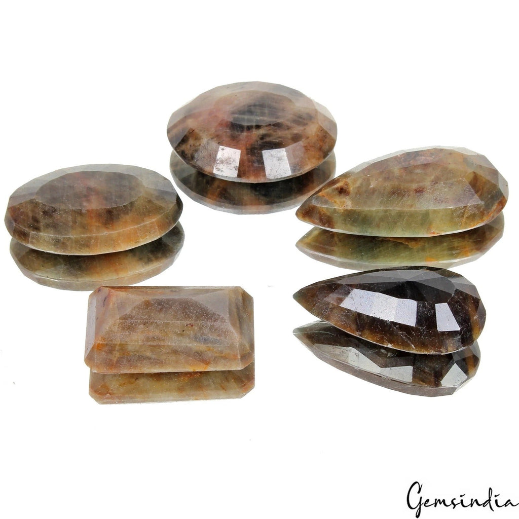 1080 Ct Natural Untreated Brown Sapphire Mix Cut Loose Unheated Gemstones ~ 5 Pc