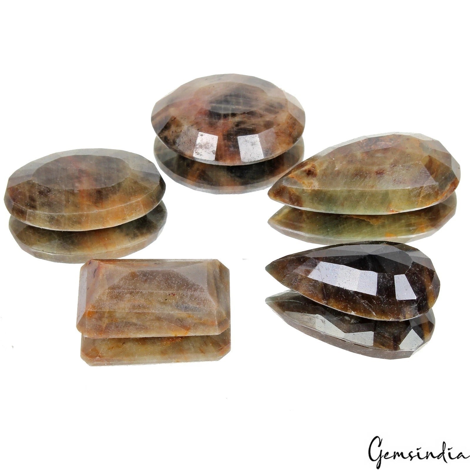 1080 Ct Natural Untreated Brown Sapphire Mix Cut Loose Unheated Gemstones ~ 5 Pc