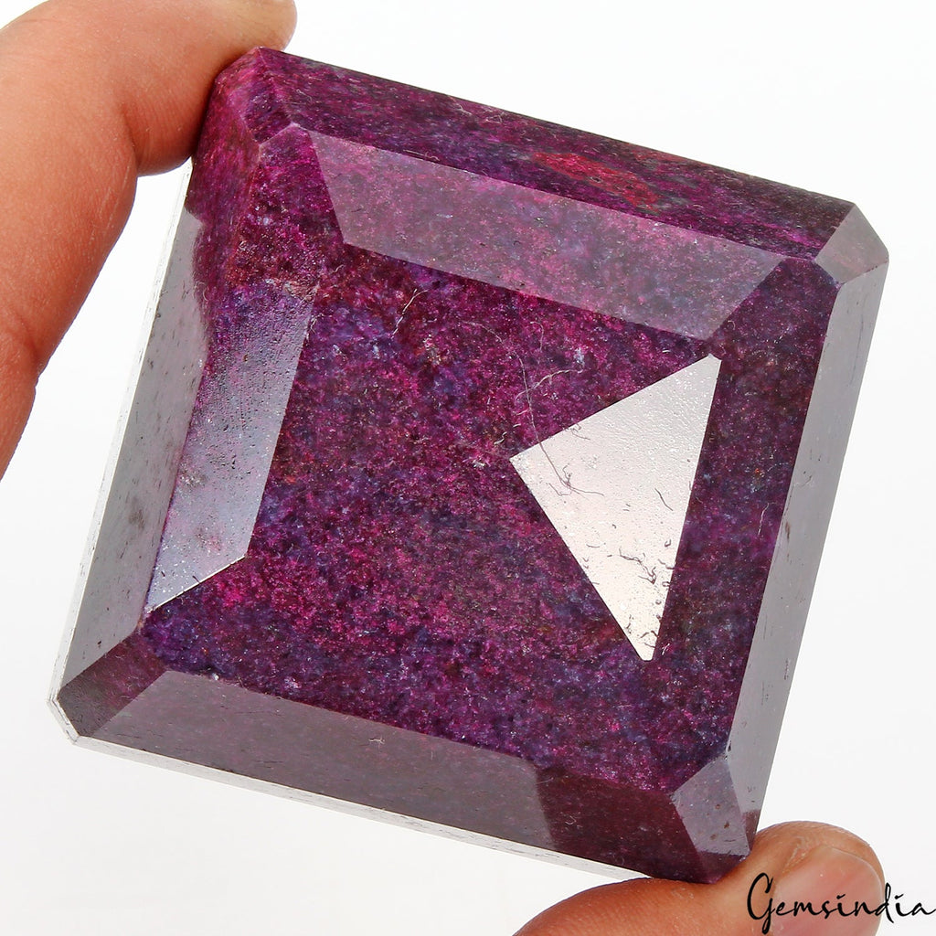 1900 Ct Purple Red Ruby Octagon Cut Loose Earth mined Huge Gemstone, Madagascar