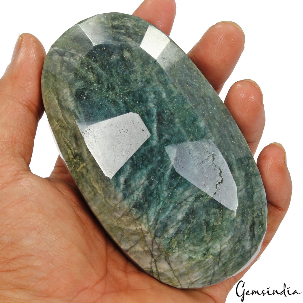 2300 Ct Natural Green Brazilian Emerald Oval Cut Faceted Earth Mined Loose Gems