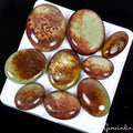 Jadeite Jade Lot, Cabochon, Oval Cabochon, Untreated — 9 Pieces, 18mm to 28mm, 220 Ct