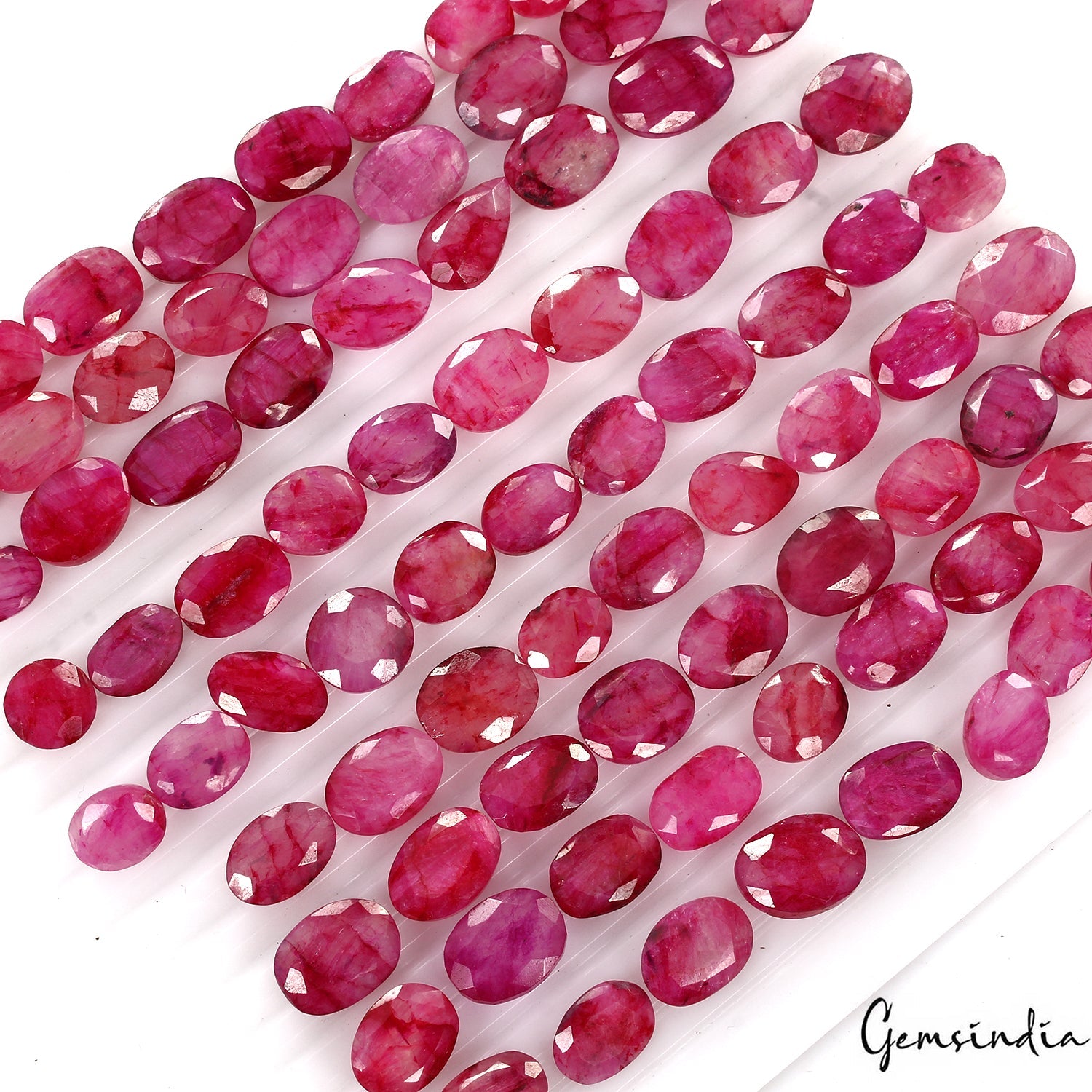 500 Cts/85 Natural Red Pink USA Beryl Bixbite Oval Faceted Loose Gem For Jewelry