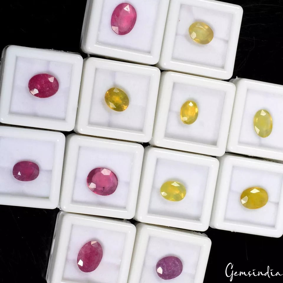 Ruby Lot, Loose Gemstone, Untreated, Pink — 12 Pieces, 9mm to 12mm, 58.60 Ct, Mozambique
