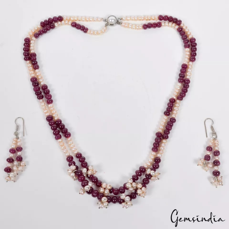 Ruby Necklace, Red — 20"