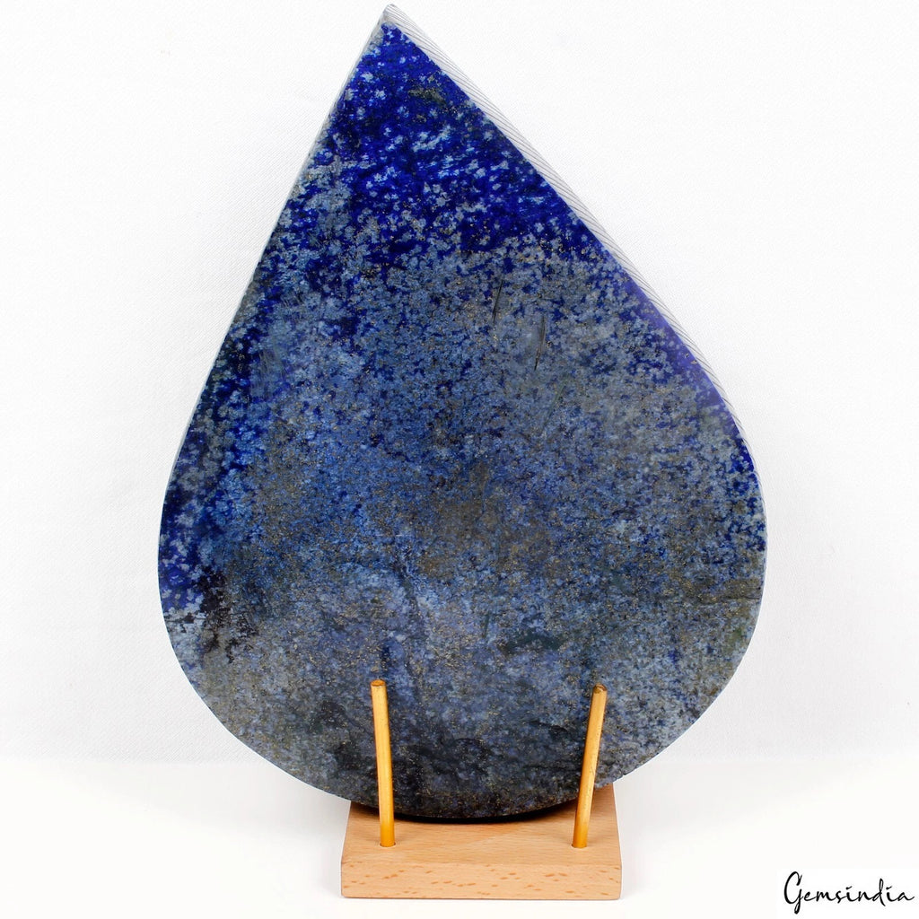Lapis Lazuli Loose Gemstone, Color Enhanced, Blue — 9 x 6.6 x 2 Inch, 18900 Ct (3.78 Kg), Afghanistan