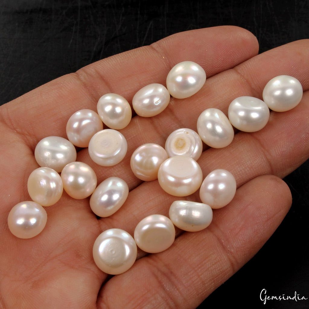 Wholesale Lot of 9-11mm Freshwater Pearl Round Loose Rring Size Gemstone 120 Cts