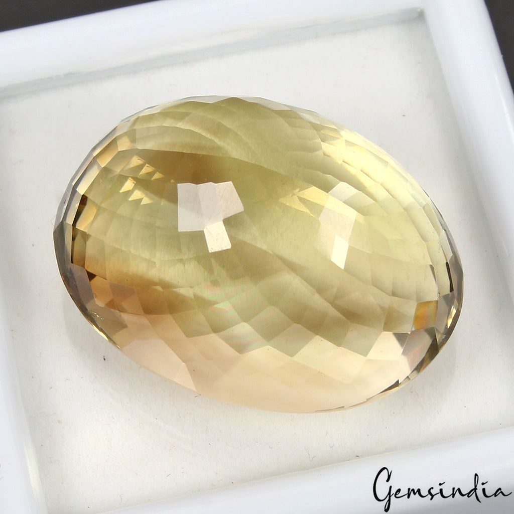 104.65 Cts Natural Untreated Golden Honey Citrine Oval Loose Gem For Pendant