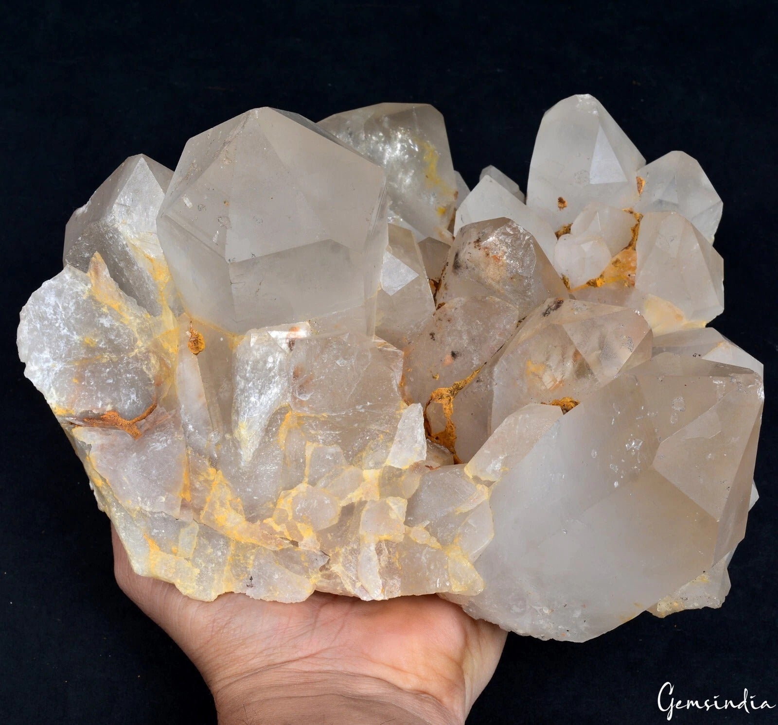 Quartz Crystal Cluster, Untreated — 8.5x7.5x6.5 Inch, 4.23 Kg (21175 Ct)
