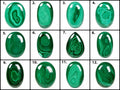 Malachite Lot, Cabochon, Untreated, Green — 12 Pieces, 41mm to 54mm, 2130 Ct, Madagascar