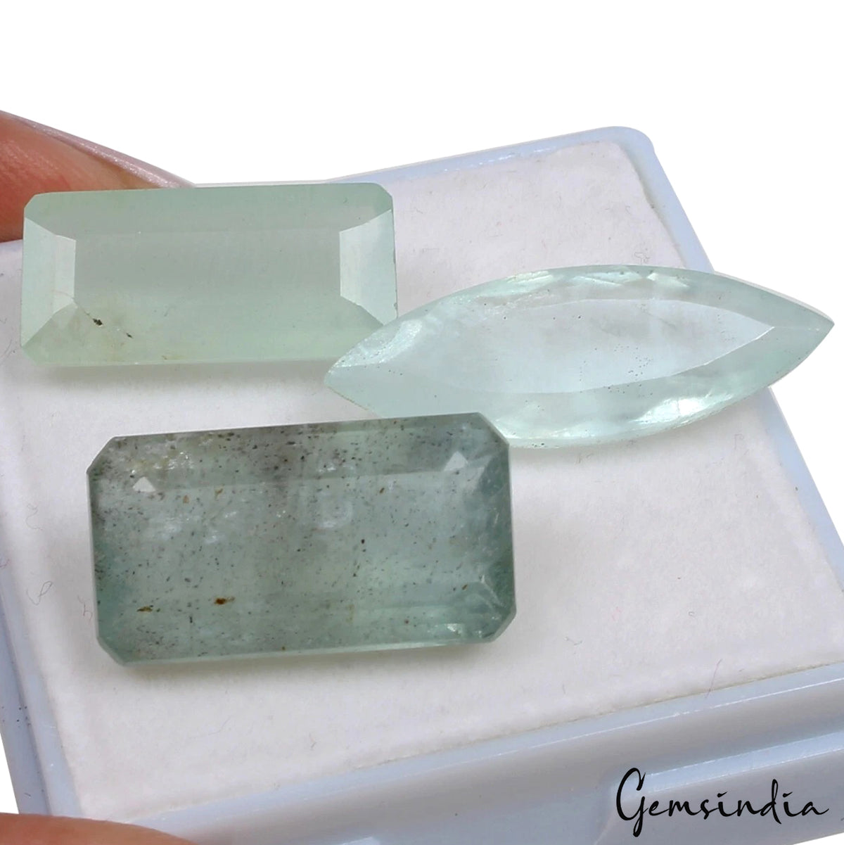 Certified 27.50 Cts Natural Untreated Green Aquamarine Mix Cut Gemstone, Brazil