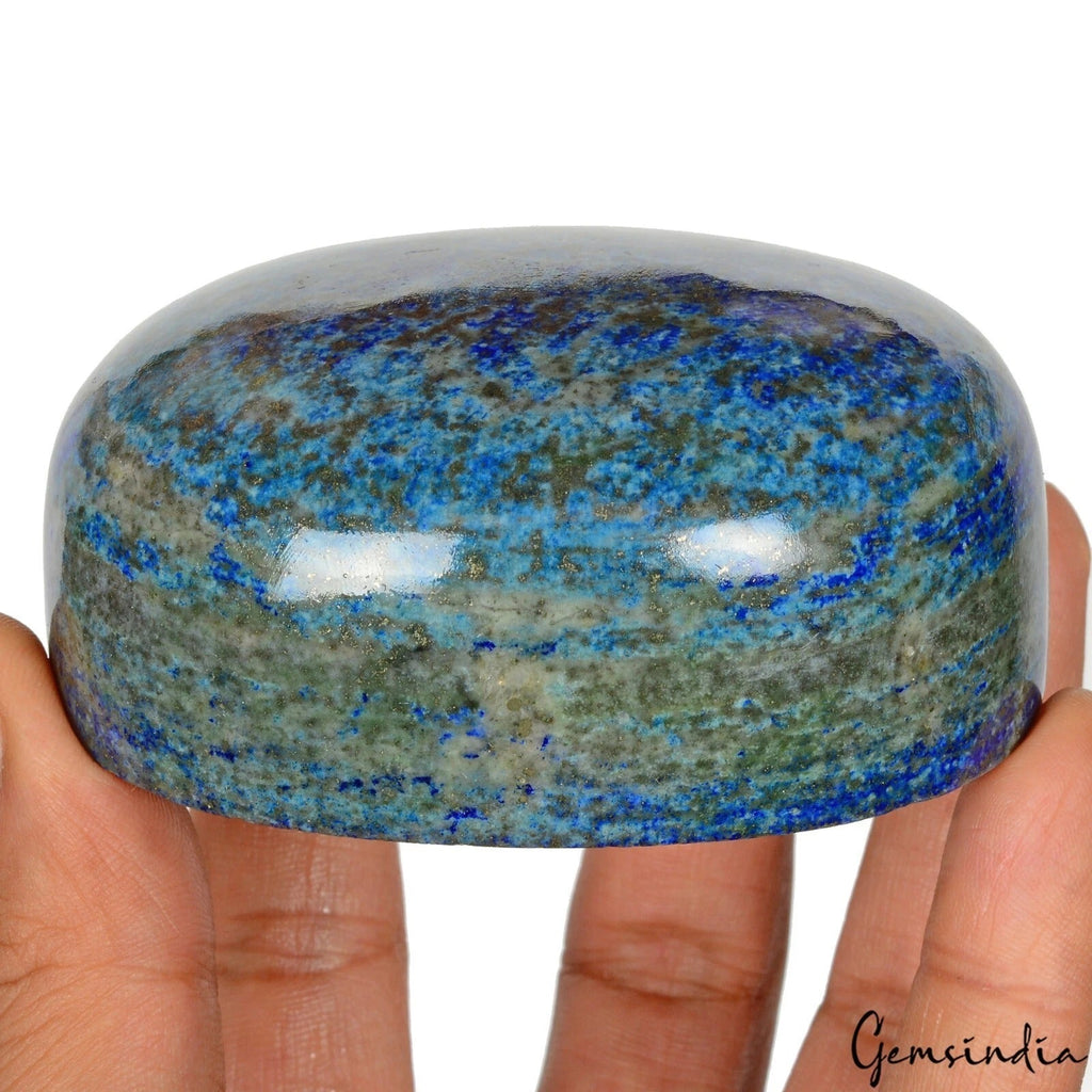 Huge 2000 Cts Natural Blue Lapis Lazuli Gold Pyrite Oval Cabochon Loose Gemstone