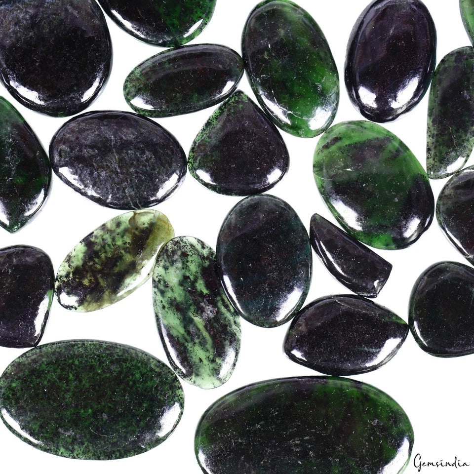 3360 Ct Natural Dark Green Serpentine Untreated Wholesale Mix Shape Loose Gems