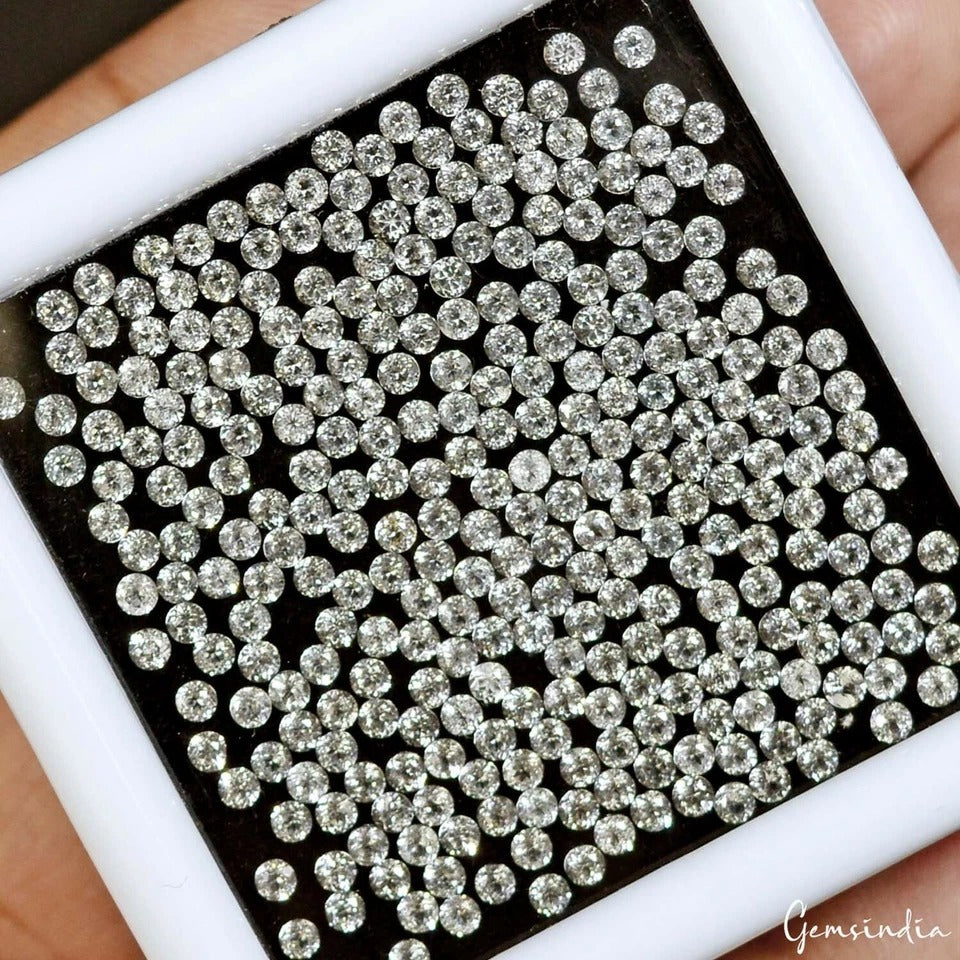 12.90 Ct/300 Pcs Natural White topaz Round Calibrated 2mm Loose Gems For Jewelry