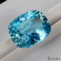 igl&i Certified Cushion Concave Cut Swiss Blue Topaz 31.20Ct Marvelous Full Fire