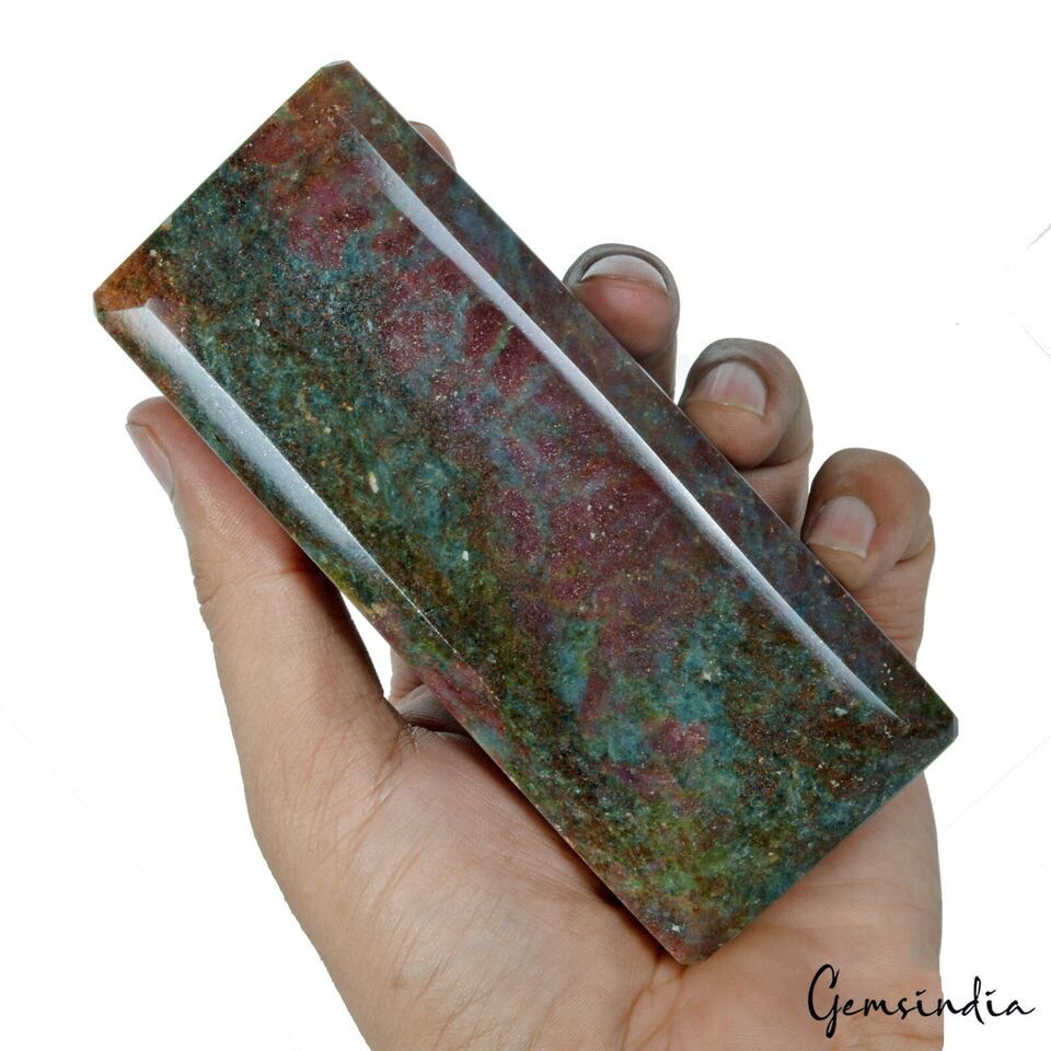830 gram Natural Untreated Red Blue Ruby Kyanite Octagon Cut Huge Size Gemstone