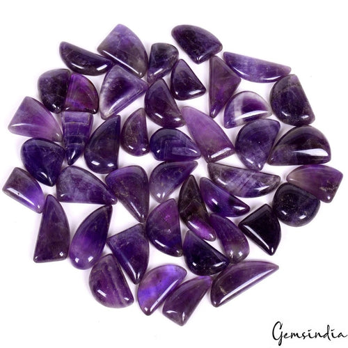 Amethyst Lot, Cabochon, Mix Cabochon, Untreated — 42 Pieces, 20mm to 32mm, 830 Ct, Madagascar