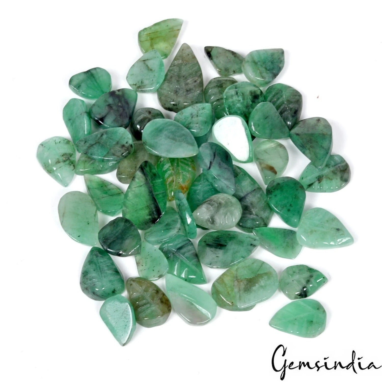 Emerald Loose Gemstone, Green — 06mm to 13mm, 50.00 Ct, Brazil