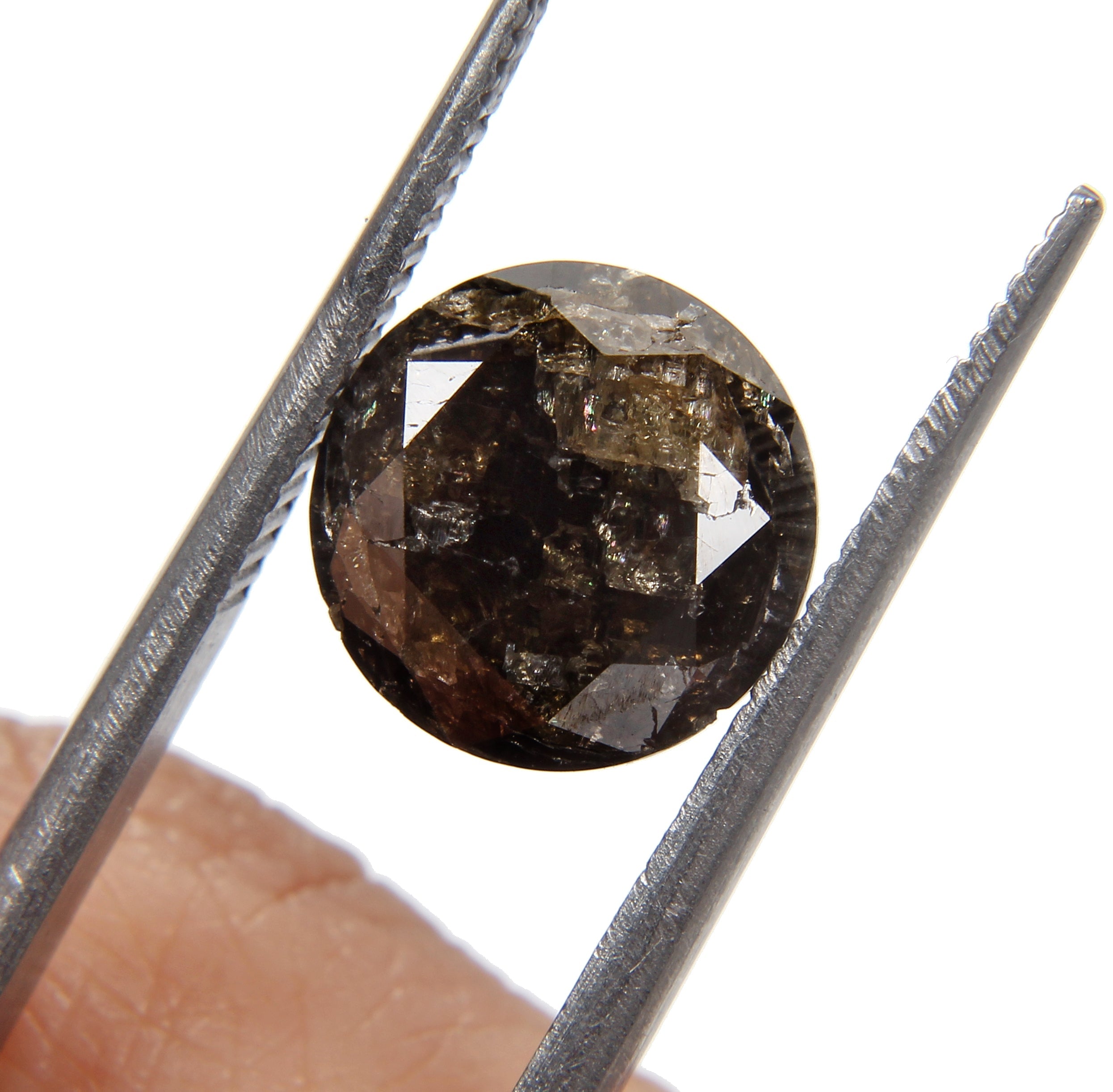 3.45 CT 100% Natural Loose Salt And Pepper Diamond, Round Brilliant Cut Diamond
