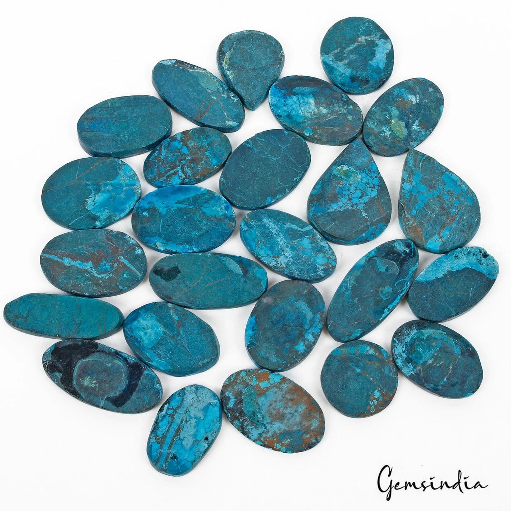 750 Cts/25 Pcs Natural Blue Arizona Spiderweb Turquoise Mixed Cab Loose Gems Lot