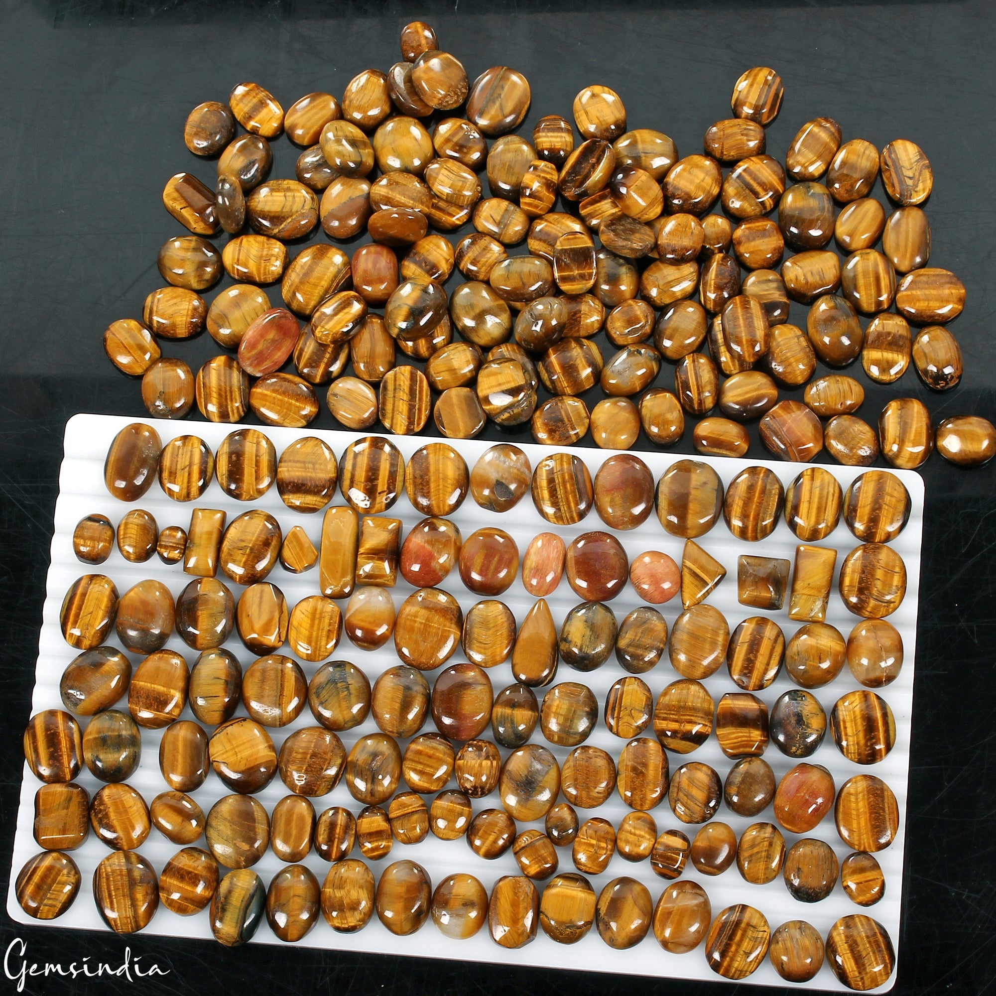 2350 Cts Natural Brown Tiger Eye Mix Shape Cabochon Loose Gemstone 213 Pcs Lot