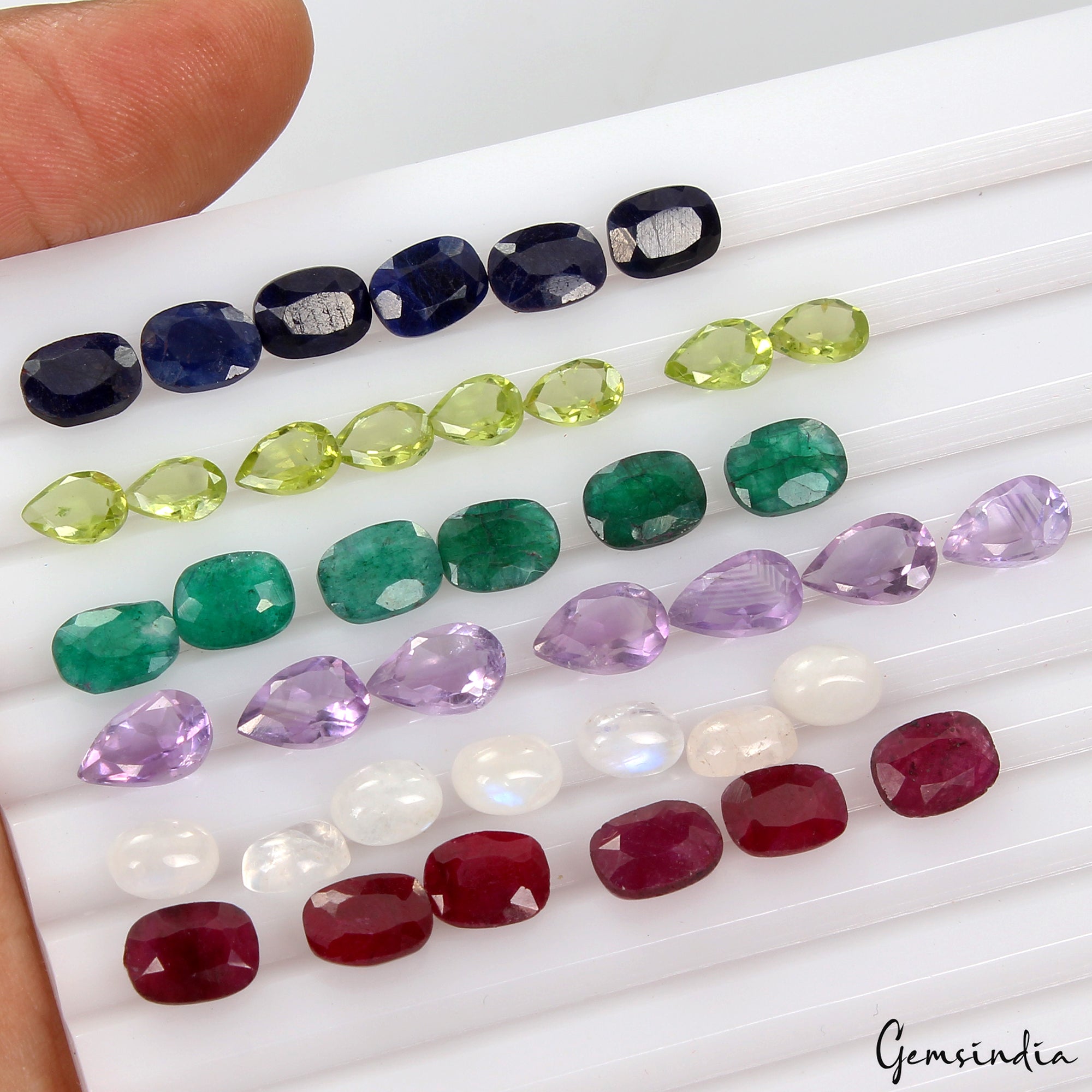 40Pcs Estate Genuine Semi Precious Loose Mix Cut Multi Gemstone Lot Collection