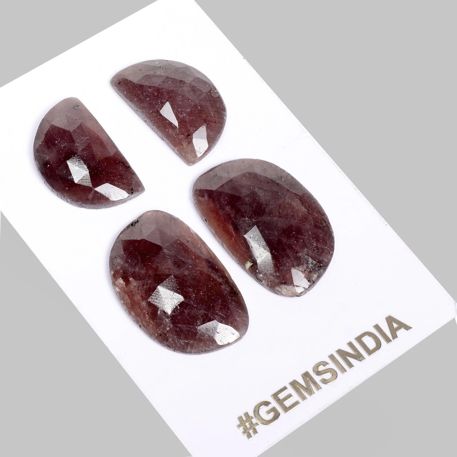 94.20 Cts/2 Pair Natural Untreated Ruby Fancy Checker cut Loose Gems For Jewelry